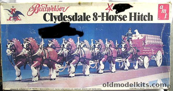 AMT 1/20 Budweiser Clydesdale 8-Horse Hitch and Wagon, 6716 plastic model kit